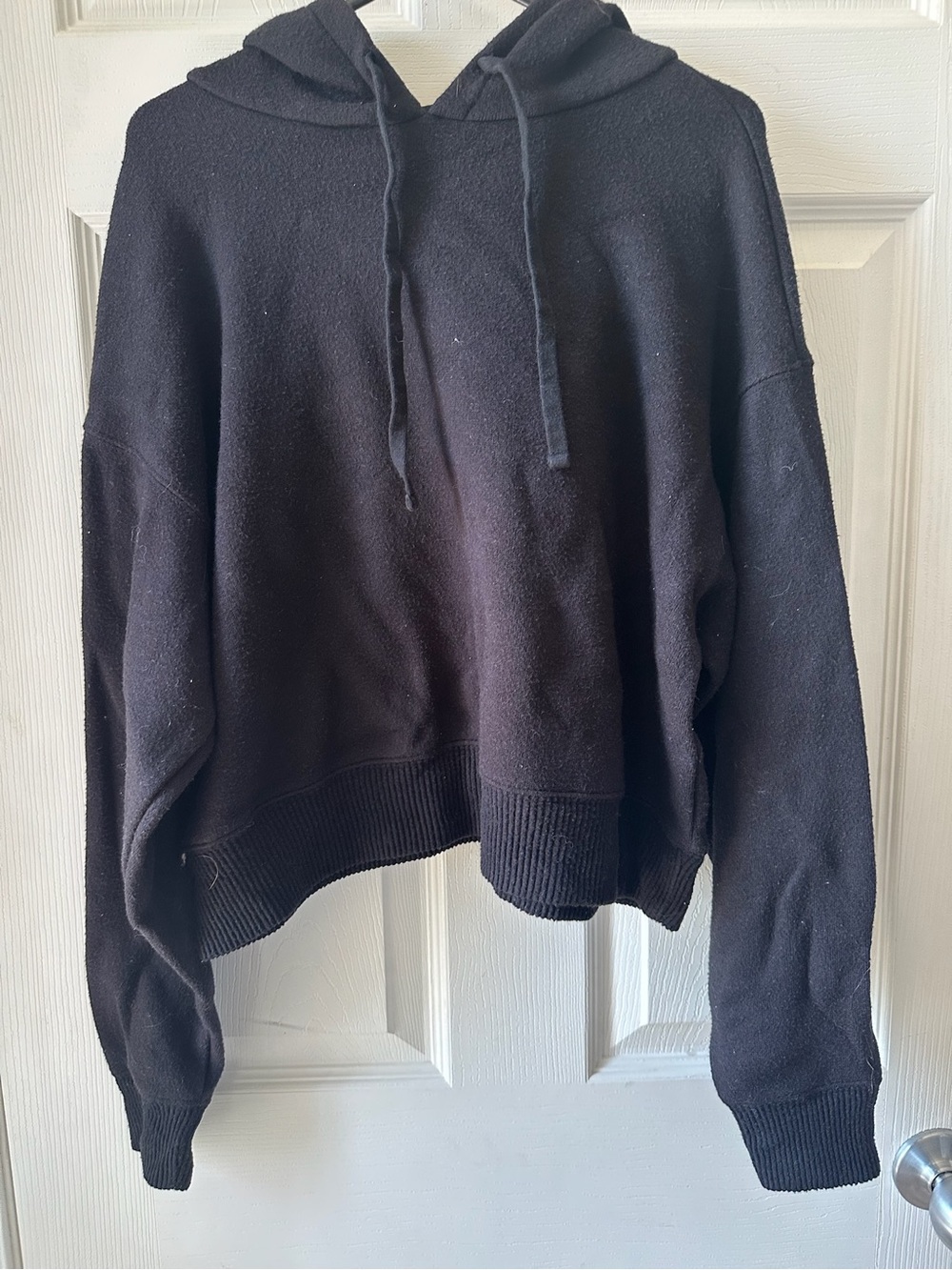 Joe Fresh Black Hooded Fleece Sweatshirt